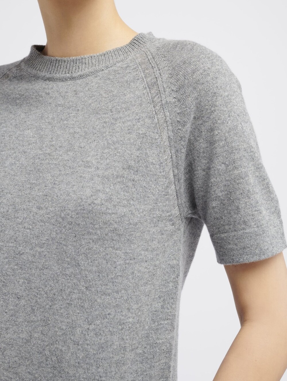 Philosophy Cashmere Heather Gray Zip-Back Top